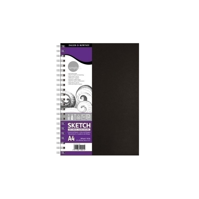 D482254400-BLOC DIBUJO DALER ROWNEY C/ESP. A4 100g precio por 5 unidades