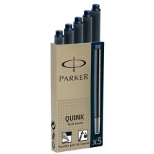 1950385/S0116250-TINTA ESTILOG.PARKER 5 CART.AZUL NEGRO precio por 1 unidades