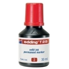 T25002-TINTA ROTUL.EDDING 30 ml T25 ROJO precio por 1 unidades