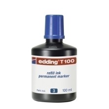 T10003-TINTA ROTUL.EDDING 100 ml T100 AZUL precio por 1 unidades