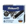100401546-TINTA ESTILOG.PELIKAN 6 CART.TP/6 NEGRO precio por 1 unidades