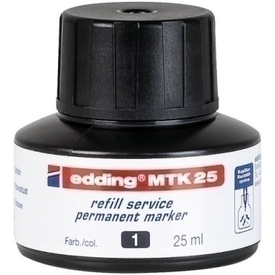 MTK2501-TINTA ROTUL.EDDING PERM.25 ml MTK25 NEGR precio por 1 unidades