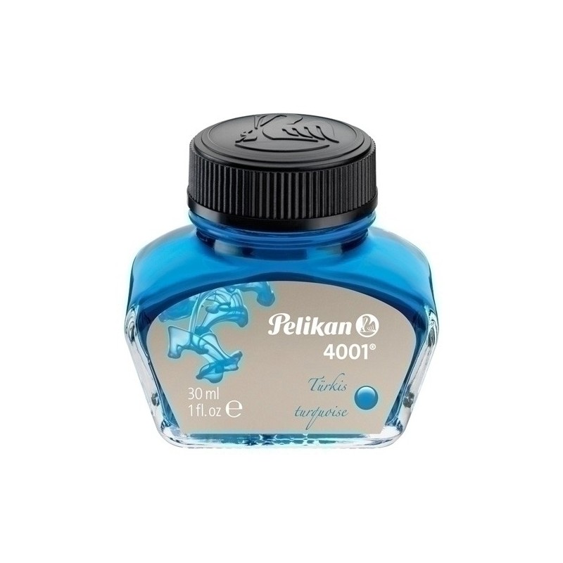100436001-TINTA ESTILOG.PELIKAN 30 ml TURQUESA precio por 6 unidades