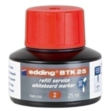 BTK2502-TINTA ROTUL.EDDING PIZ.25 ml BTK25 ROJA precio por 1 unidades