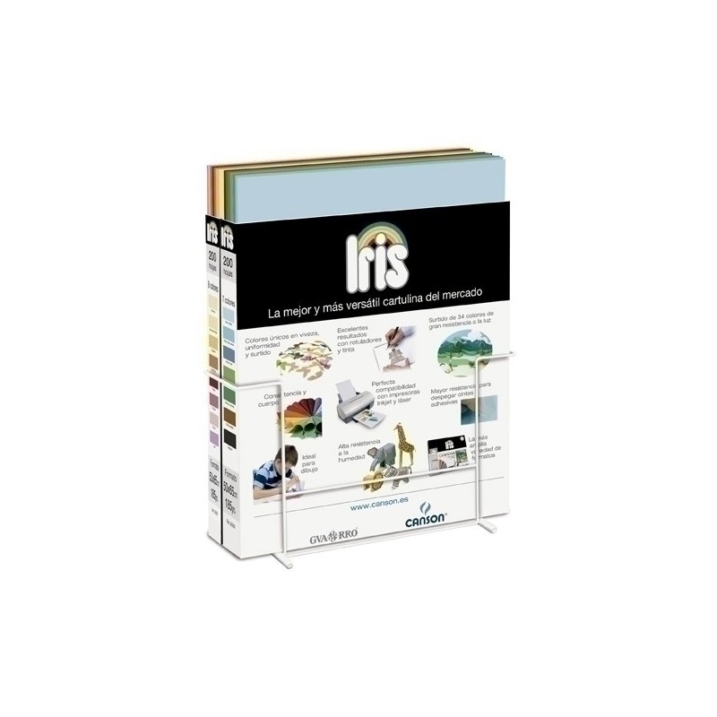 C200004697/96-CARTULINA 50x65 IRIS Cj.2x200 SIN SOPORT precio por 1 unidades