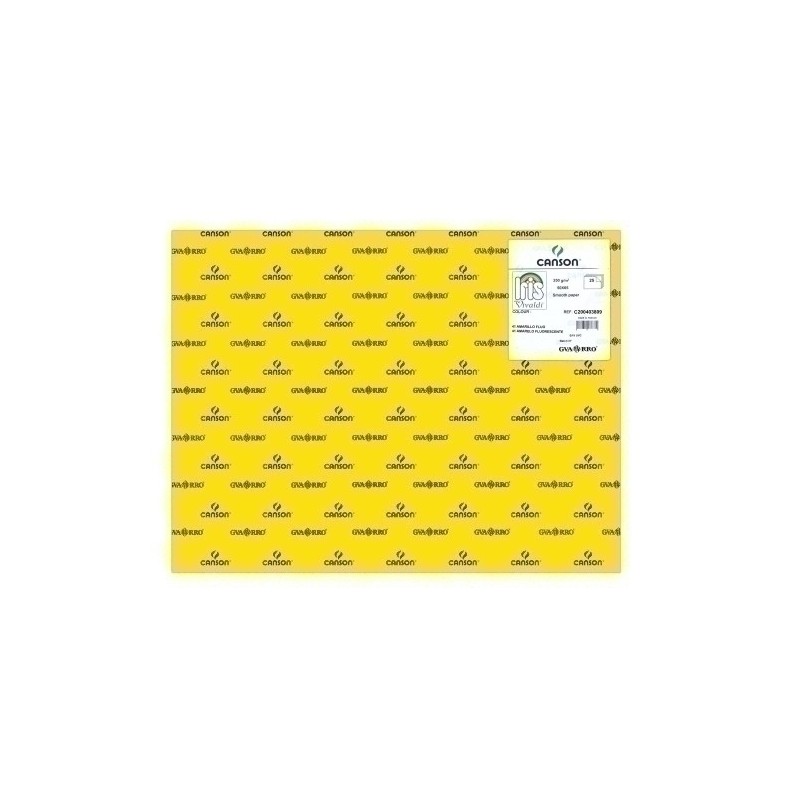 C200403809-CARTULINA FLUOR 50x65 IRIS AMARILLA P/25 precio por 1 unidades