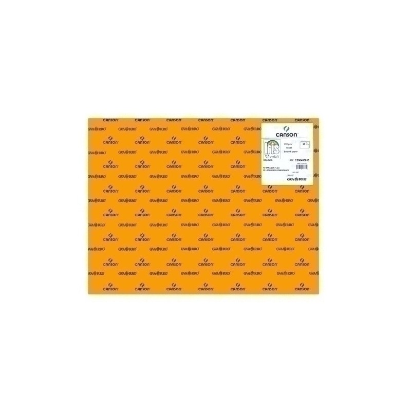 C200403810-CARTULINA FLUOR 50x65 IRIS NARANJA P/25 precio por 1 unidades