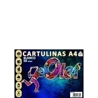 CBLA-50-CARTULINA A4 OLEF 180g BLANCO P/50 precio por 1 unidades