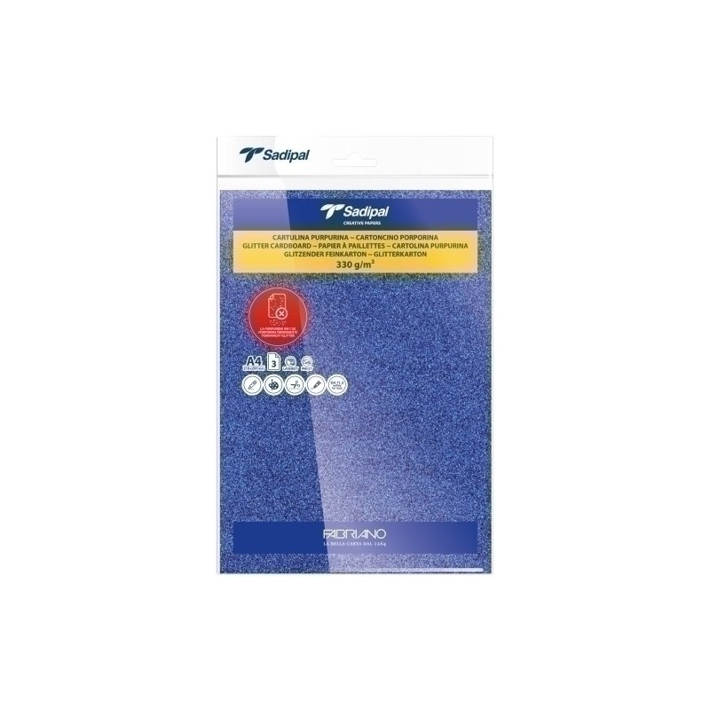 20305-CARTULINA PURPUR.A4 SADIPAL AZ P/3 precio por 1 unidades