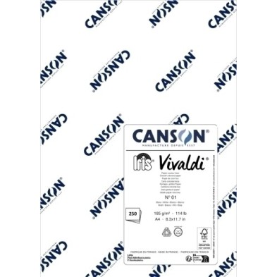 C612712000-CARTULINA A4 IRIS 185g BLANCO P/250 precio por 1 unidades