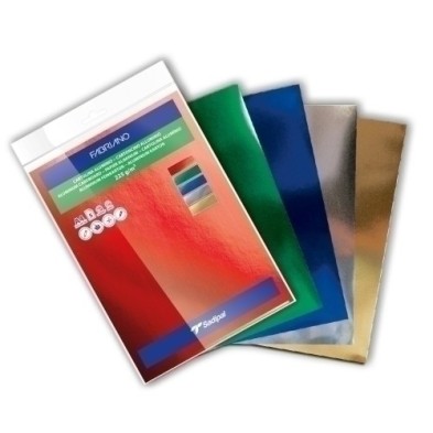 20286-CARTULINA METAL.A4 SADIPAL SURT. P/5 precio por 1 unidades