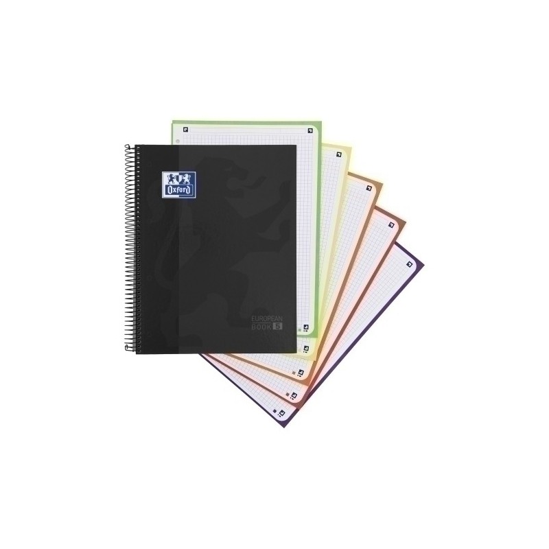 400158600-BLOCK OXF. EU.BOOK 5 A4 120h CD.5 NEGRO precio por 5 unidades