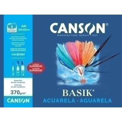 C200406347-LAMINA G-C ACUARELA BASIK M.PK 6 A4+ precio por 1 unidades