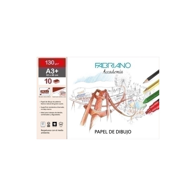 F74113248-LAMINAS DIBUJO FABRIANO A3+ C/R B/10 precio por 10 unidades