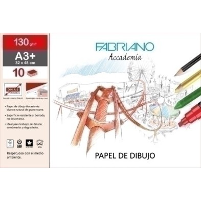 F74113248-LAMINAS DIBUJO FABRIANO A3+ C/R B/10 precio por 10 unidades