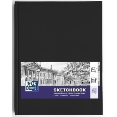 400152623-BLOCK DIB. OXFORD ESBOZO A4 96h NEGRO precio por 5 unidades