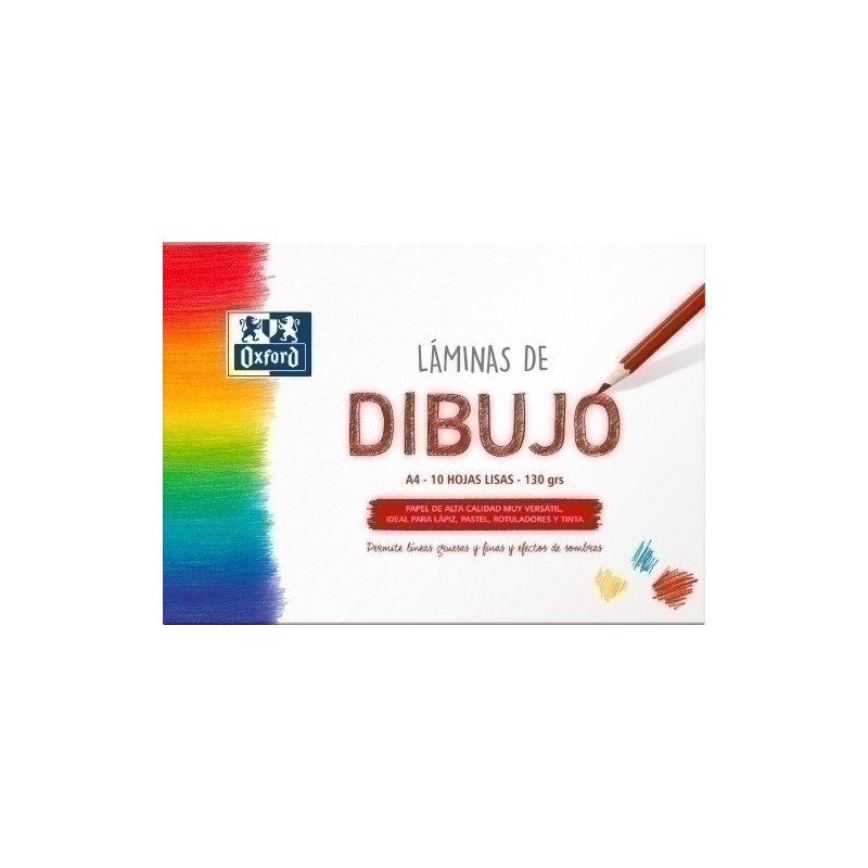 400151292-LAMINA DIBUJO OXFORD PK 10 A4 LISA precio por 1 unidades