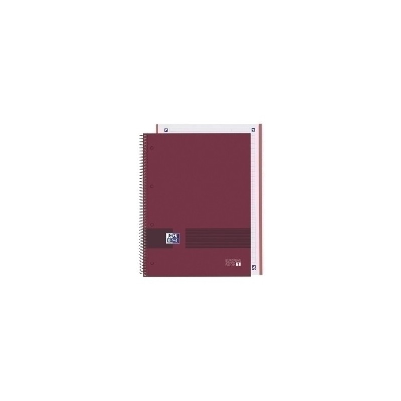 400159030-BLOCK OXF. EU.BOOK 1 A4 80h CD.5 BURDEOS precio por 5 unidades