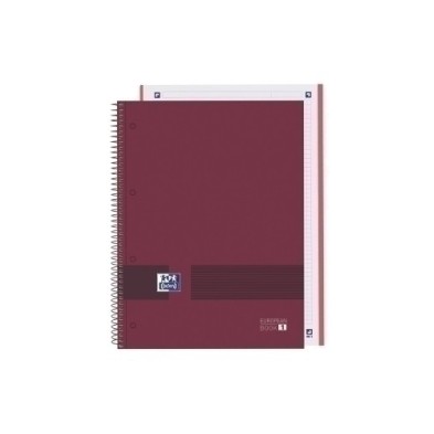 400159030-BLOCK OXF. EU.BOOK 1 A4 80h CD.5 BURDEOS precio por 5 unidades