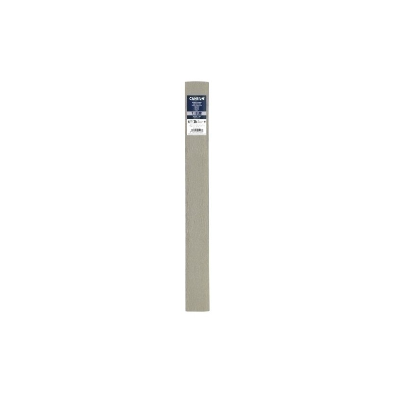 C200001428-PAPEL CREPE CANSON 40g 0.5x2.5 GRIS precio por 10 unidades
