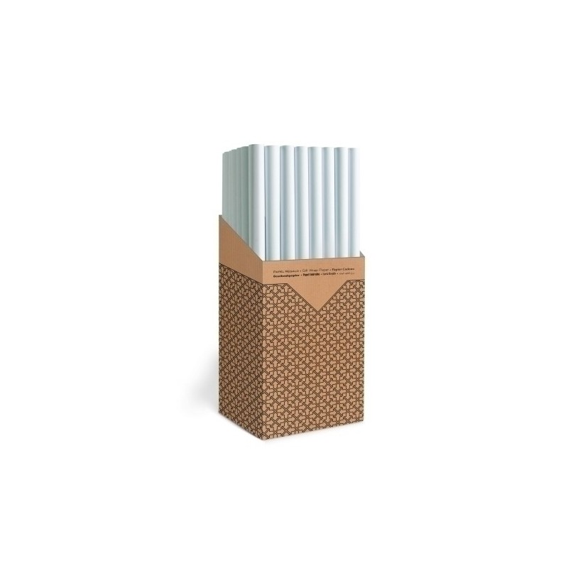 CRC8307030015-PAPEL REGALO RL.TV 0.7x3 CELULOSA BLANCO precio por 1 unidades