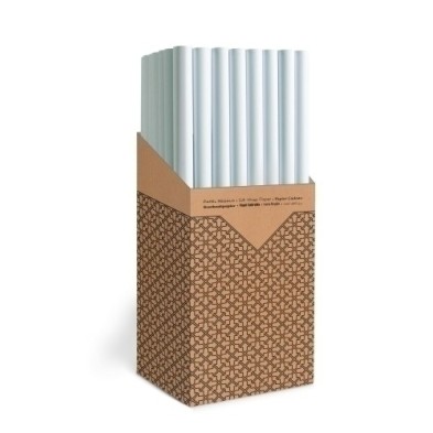 CRC8307030015-PAPEL REGALO RL.TV 0.7x3 CELULOSA BLANCO precio por 1 unidades