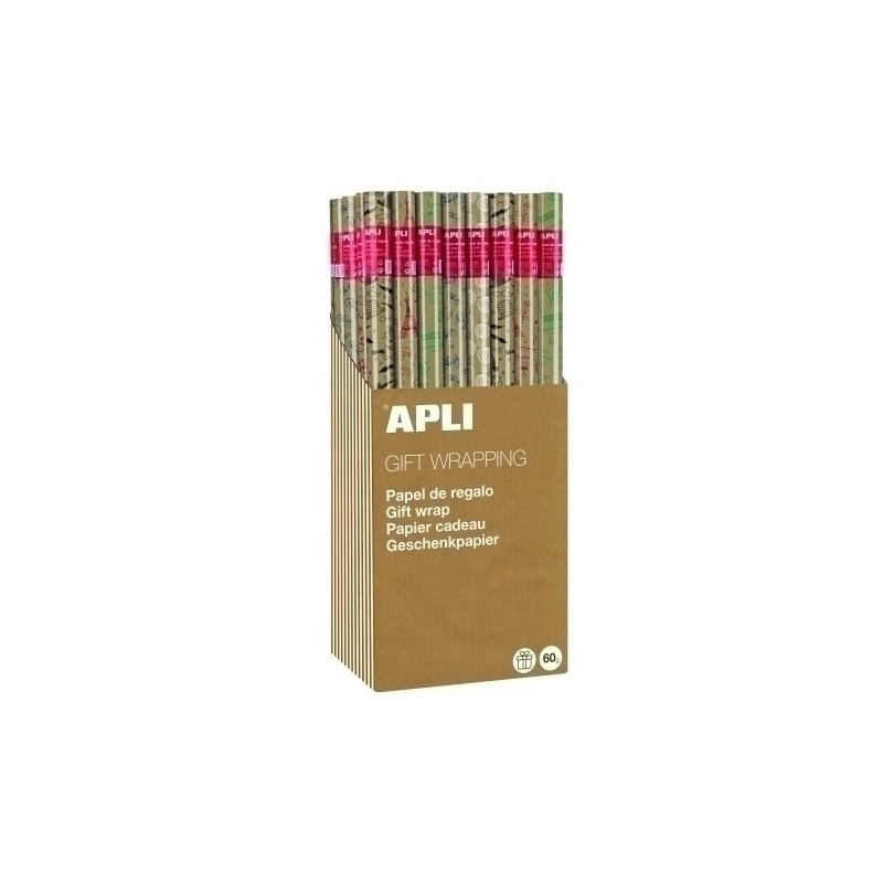 18911-PAPEL REGALO RL.APLI 0.7x2 KRAFT FUN(55) precio por 1 unidades