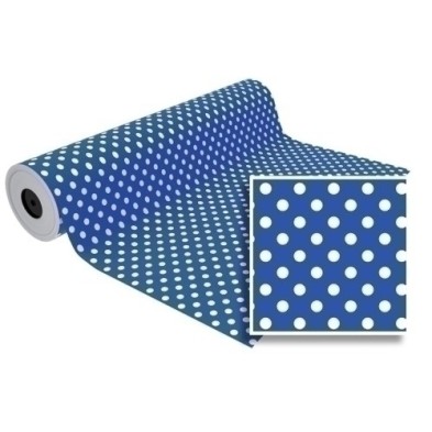 91101215-PAPEL REGALO BOBINA BK.31x80 LUNARES precio por 1 unidades