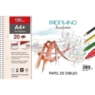 F76233353-BLOC DIBUJO FABRIANO C/ESP. REC 2TAL A4+ precio por 5 unidades