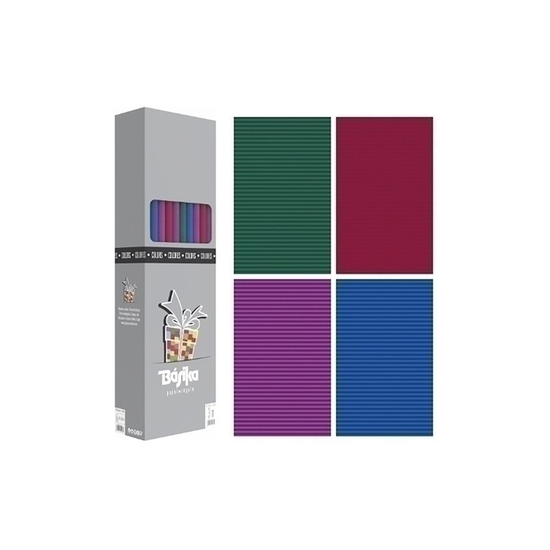 01040009-PAPEL REGALO RL.BK.1x3 COLORES (40) precio por 1 unidades