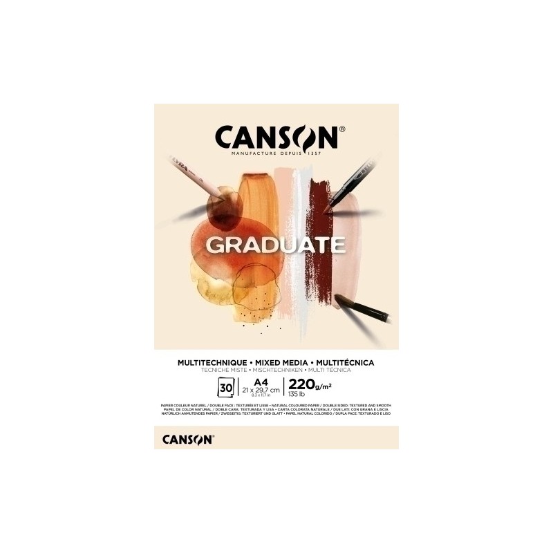 C400110368-BLOC DIBUJO C.GRADUATE MIX MED.NT.A4 220 precio por 5 unidades