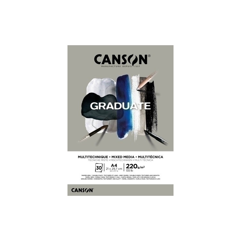 C400110371-BLOC DIBUJO C.GRADUATE MIX MED.GR.A4 220 precio por 5 unidades