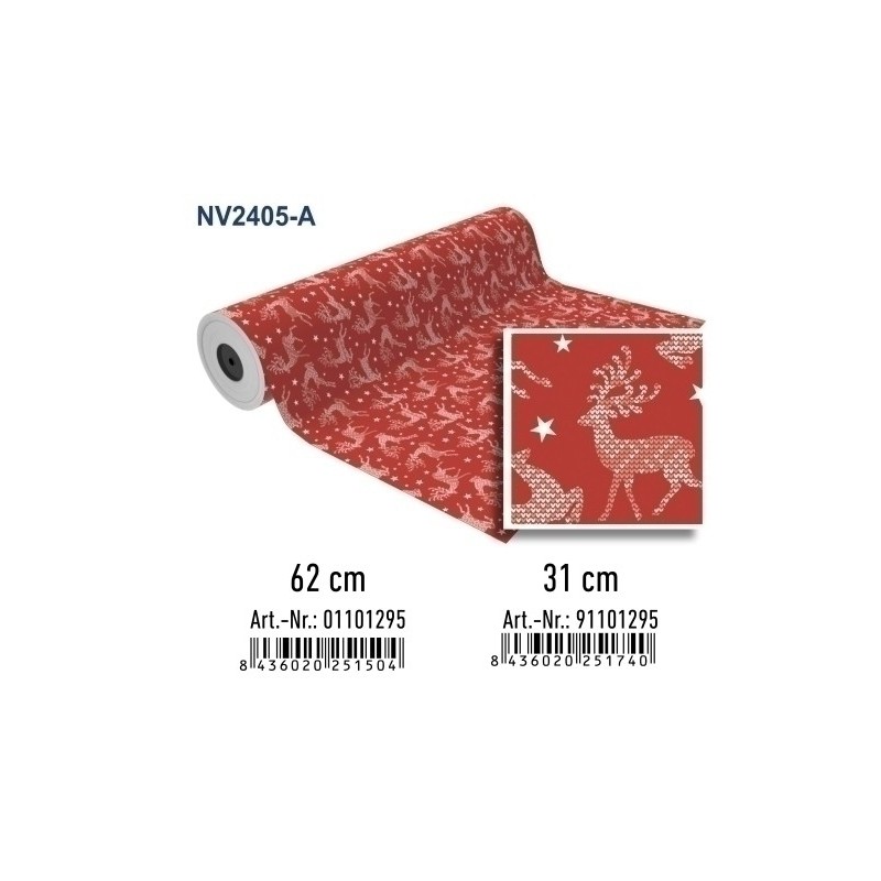 01101295-PAPEL REGALO BOBINA BK.62x80 NAVIDAD precio por 1 unidades