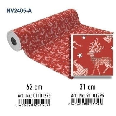 01101295-PAPEL REGALO BOBINA BK.62x80 NAVIDAD precio por 1 unidades