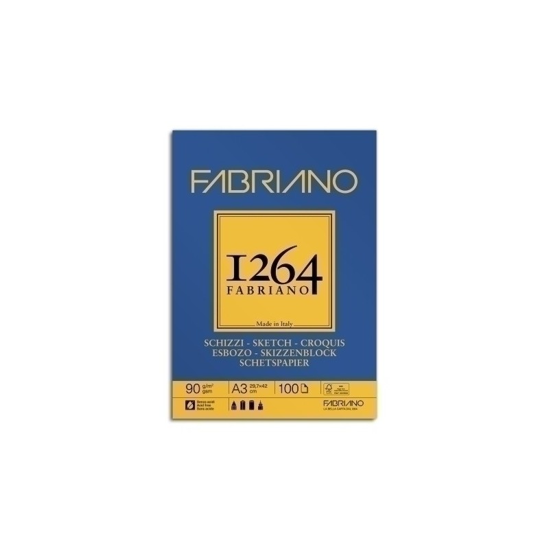 F19100633-BLOC DIBUJO FABRIANO 1264 ESBOZO ENC. A3 precio por 5 unidades