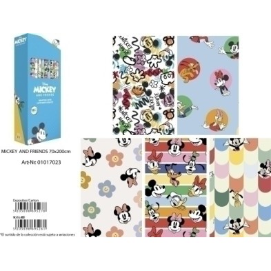 01017023-PAPEL REGALO RL.BK.0.7x2 MICKEY (50) precio por 1 unidades