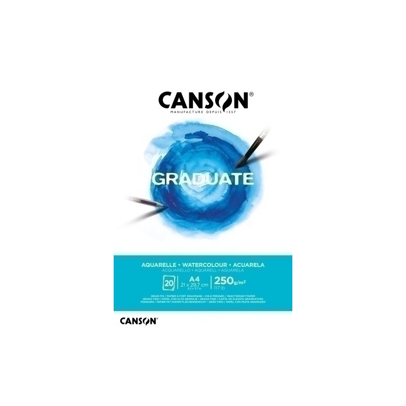 C400110374-BLOC DIBUJO C.GRADUATE AQUAR. ENCOL. A4 precio por 5 unidades