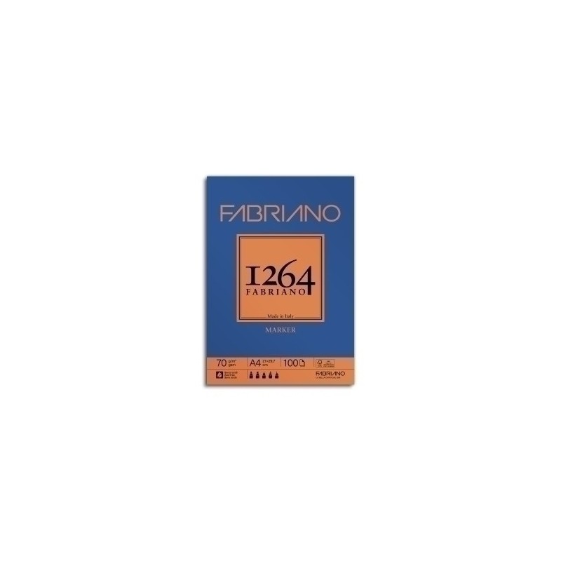 F19100640-BLOC DIBUJO FABRIANO 1264 MARKER A4 70g precio por 1 unidades