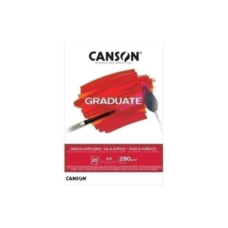 C400110380-BLOC DIBUJO C.GRADUATE OLEO&ACR. A4 290g precio por 5 unidades