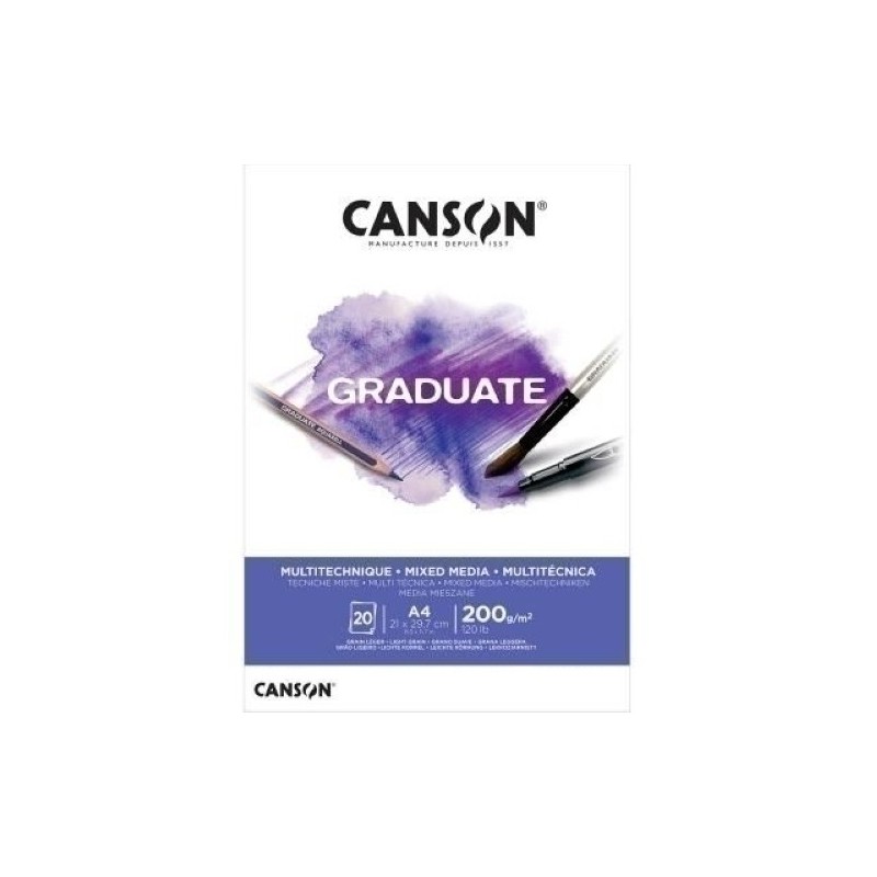 C400110377-BLOC DIBUJO C.GRADUATE MIX MED. A4 200g precio por 5 unidades