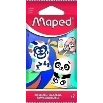 119002-GOMA BORRAR MAPED ERGO FUN BL/2 precio por 12 unidades