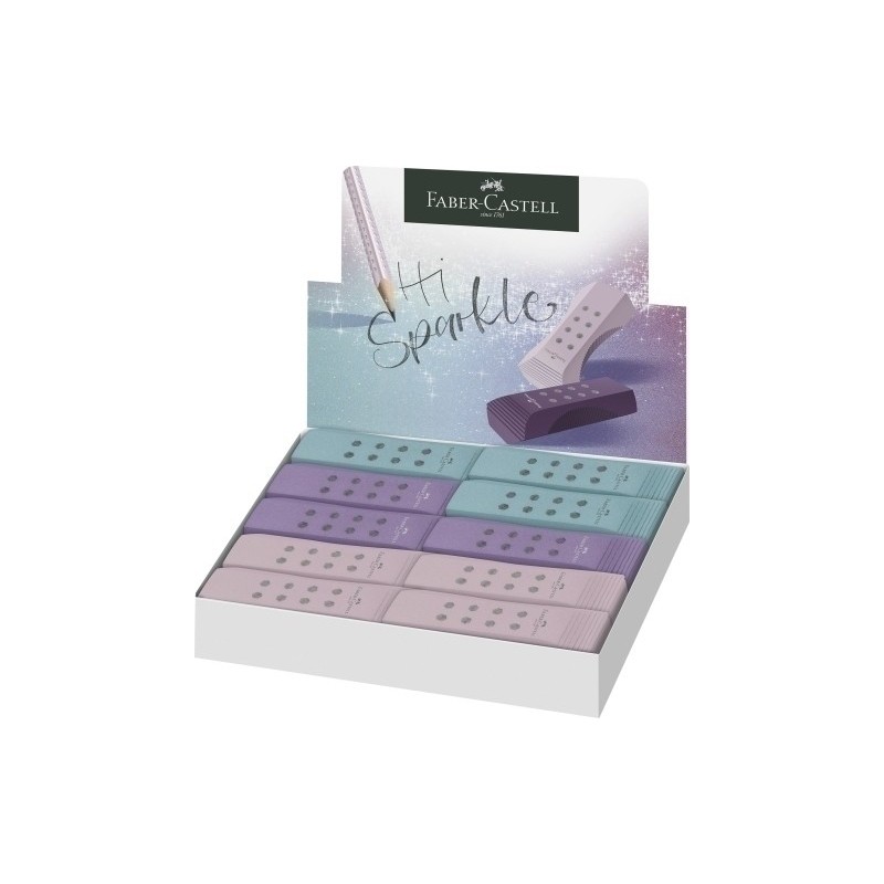 187310-GOMA BORRAR FABER CASTELL SPARKLE C/20 precio por 1 unidades