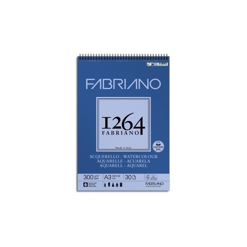 F19100650-BLOC DIBUJO FABRIANO 1264 ACUARELA A3 30 precio por 1 unidades