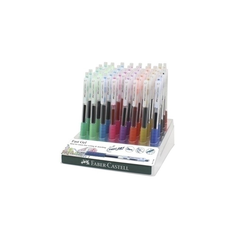 640141-BOLI FABER CASTELL GEL 0.7 EXP.40 SURT precio por 1 unidades