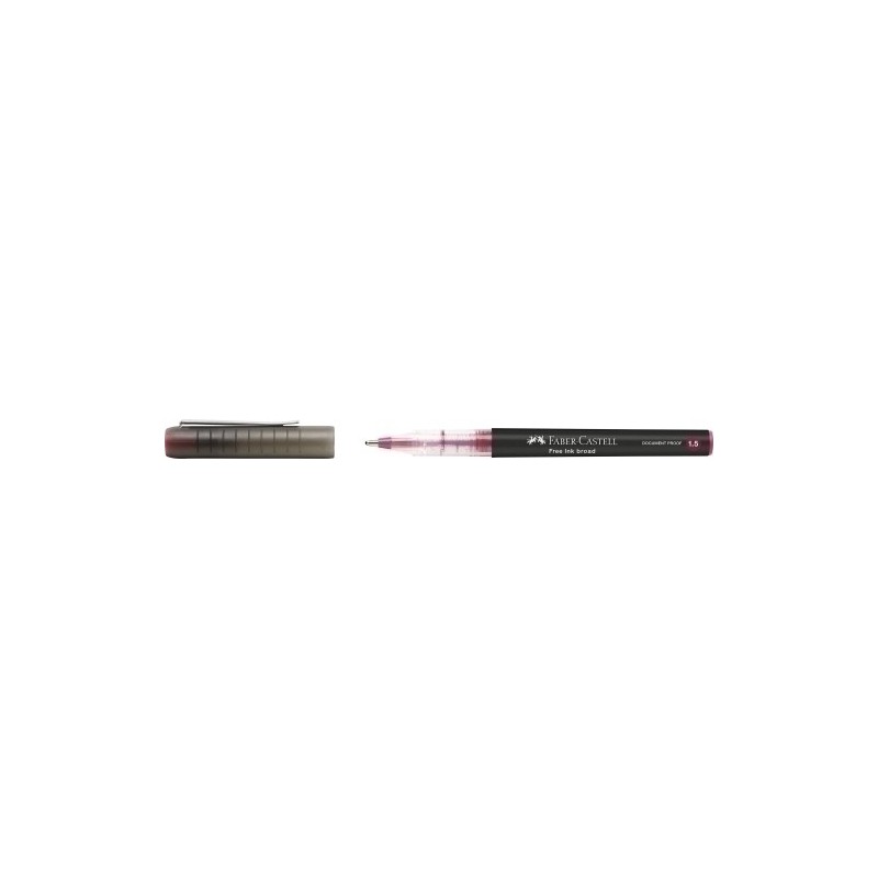 348326-ROLLER FABER CASTELL FREE INK ROJO VINO precio por 12 unidades