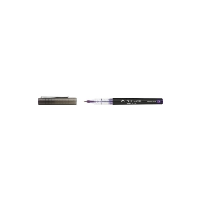 348336-ROLLER FABER CASTELL FREE INK VIOLETA precio por 12 unidades