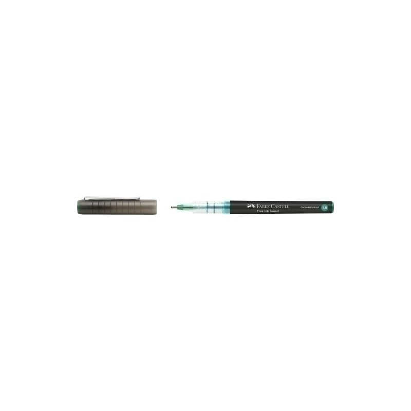 348363-ROLLER FABER CASTELL FREE INK VERDE precio por 12 unidades