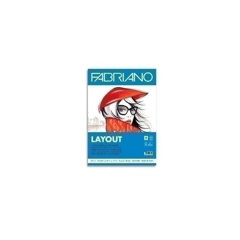 F19100505-BLOC DIBUJO FABRIANO LAYOUT A4 75g precio por 1 unidades