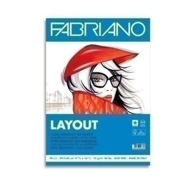 F19100506-BLOC DIBUJO FABRIANO LAYOUT A3 75g precio por 1 unidades