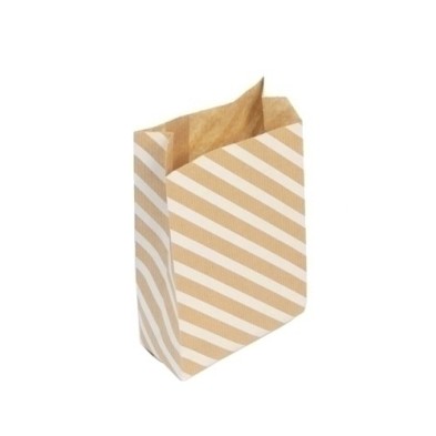 394109C-BOLSA PAPEL KRAFT  11x21 RAYAS P/50 precio por 1 unidades